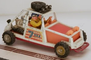 Corgi vintage de EE. UU. Buggy de carreras blanco/rojo #7 buggy de dunas escala 3,75" aproximadamente 1/36 - Imagen 1 de 2