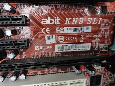 Abit KN9 SLI AMD Socket 939 DDR2 ATX Motherboard + Shield - Image 1 of 4