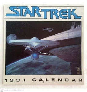 STAR TREK 1991 12 MONTH CALENDAR 12 X 12 with Centerfold Suitable for Framing - Picture 1 of 5