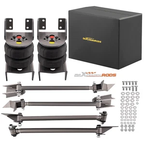 Uni. 4 Link Rear Suspension Kit + 2500 Air Spring Bag Triangulated Mounts Axle - Picture 1 of 12