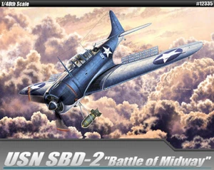Academy Korea 1/48 USN SBD-2 Battle of Midway Fighter Plane Aircraft Bomber Hoby - Picture 1 of 6