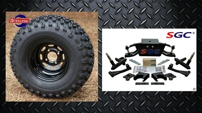 Club Car DS Golf Cart 6" A-Arm Lift Kit + 10" Wheels and 22" AT Tires 2004.5-UP Foto 1 de 4