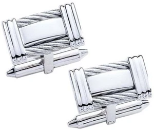 Dolan Bullock vinage Sterling Silver cable Cufflinks scl30200 usa made - Picture 1 of 1