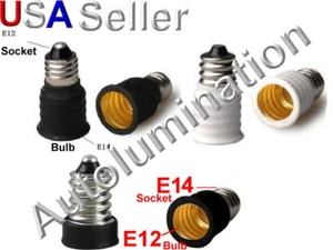 E14 Lamp To E12 Socket Bulbs Adapter Holder Converter Led Candelabra Base - Picture 1 of 1