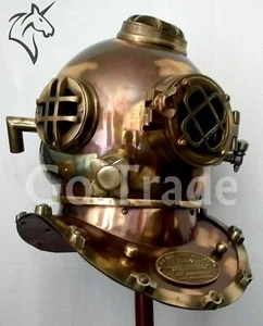 Us Navy Mark V Antique Diving Divers Scuba Helmet Brass Steel Full Size Maritime - Picture 1 of 4