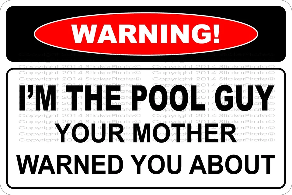 *Aluminio* Letrero de novedad de metal Warning I'm The Pool Guy 8"x12" NS 622 Foto 1 de 1
