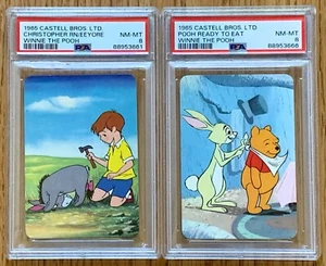 Two 1965 Walt Disney Winnie the Pooh Castell Brothers Pooh w/Friends PSA 8 NM-MT - Picture 1 of 5