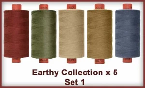 Earthy Toned 5 Colour Set 1 Rasant Thread 1000M Quilting and Sewing Thread - Picture 1 of 1
