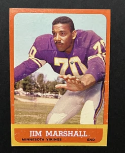 Tarjeta de fútbol americano 1963 Topps #107 Jim Marshall Minnesota Vikings ¡Alto grado! - Imagen 1 de 3
