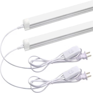 2Pcs 2FT LED Tube Lights T8 20W Garage Ceiling Shop Light Cabinet Fixtures 5000K - Picture 1 of 11