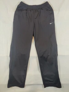 Nike Hose Herren Medium Track Elastischer Bund Laufen Fitnessstudio Logo Schwarz 100% Polyester - Bild 1 von 8