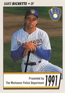 Dante Bichette 1991 Milwaukee Brewers Police #NNO Milwaukee Brewers