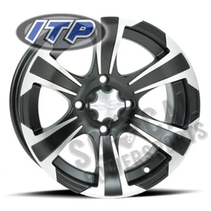 ITP SS312 Wheel 14x8 4/156 Black w/Mach 5+3 Polaris Scrambler 850 XP (2013-2014) - Picture 1 of 3
