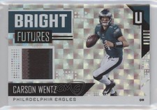 2018 Panini Unparalleled Bright Futures Memorabilia Hyper Prime /25 Carson Wentz