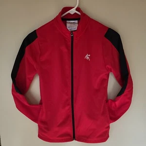 Boys Red /Black Sports Jacket Large 10-12, Zip, NEVER WORN, Washable, EUC - Picture 1 of 5