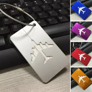 Travel Aluminium Plane Luggage Tags Suitcase Label Name Address ID Baggage Tags - Bild 1 von 28