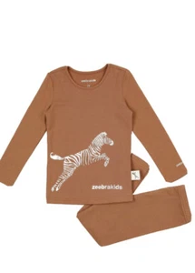 NWT Zeebra Desert Sand Signature Logo Pajamas 8 - Picture 1 of 3