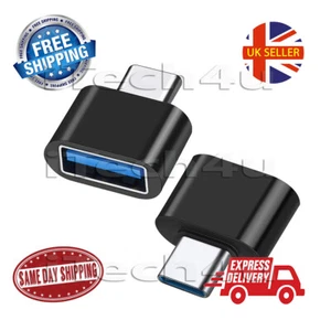 Type C to USB Adapter 3.0 USB-C 3.1 Male OTG A Female Data Connector Converters - Picture 1 of 8
