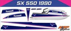 Kawasaki SX 550 1990 Graphics / Decal / Sticker Kit - Picture 1 of 1