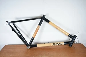 Aluboo Bicycle Frameset Bamboo Aluminum Road Race Bicycle Frame Bike PARTS READ - Picture 1 of 12