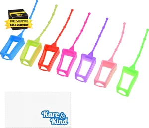 7 fundas protectoras desinfectantes de manos de silicona (vacías) - soportes suaves y suaves para 30 - Imagen 1 de 6