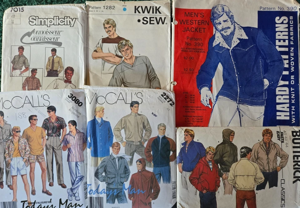 You Choose Mens Sewing Patterns - UNCUT - Vogue McCall's Butterick Simplicity - Image 1 of 1