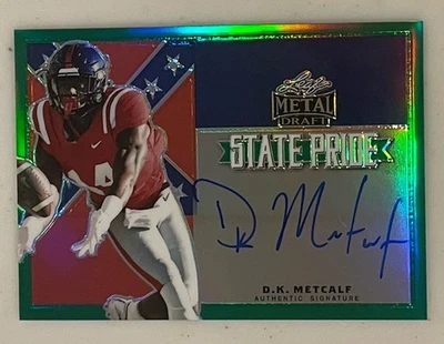 2019 Leaf Metal Draft D.K. Autógrafo de controle remoto Metcalf novato automático/10 State Pride - Imagem 1 de 2
