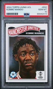 Kobbie Mainoo PSA 10 2024 Topps Living UEFA Champions League #692 *416 - Foto 1 di 2