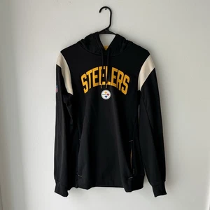 Pittsburgh Steelers Nike Black Sideline Stack Performance Pullover Hoodie - Sz:M - Picture 1 of 11