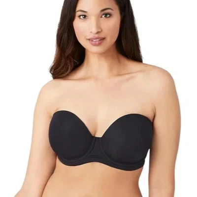 Sujetador Wacoal 38DD negro sin tirantes convertible alfombra roja 854119 nuevo sin etiquetas Foto 1 de 4