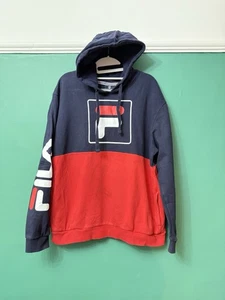 Herren Fila Hoodie Sweatshirt Oberteil. Medium. Blau & Rot. SKU 46070 - Bild 1 von 11