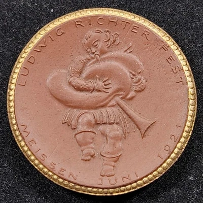 Porcelana dorada 1921 Meissen Sajonia Alemania 10 marcos | Buen estado Foto 1 de 2