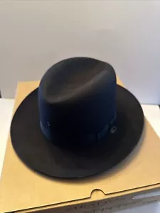 NEU Stratton Sheriff Style FILZ Mütze 42 Krempe oval SCHWARZ *mehrere Größen* keine Box - Bild 1 von 8