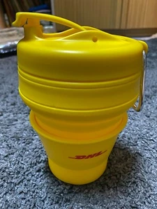 GENUINE DHL FOLDABLE SILICONE COFFEE CUP 480ml - Picture 1 of 11