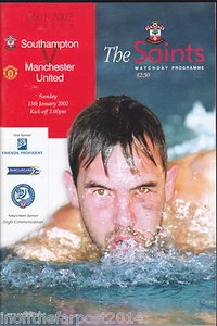 Southampton V Manchester United 2001/02 13-01-2002 Premiership (Excelente) - Imagen 1 de 1