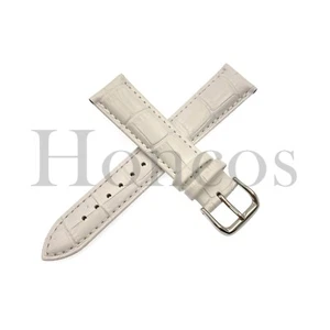 17 18 19 20 21 MM Watch Band Strap Genuine Leather Alligator & Tank Buckle - Picture 1 of 97