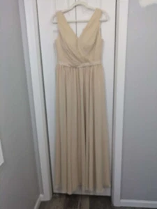 AW Bridal NWT Women's Size 8 Beige Formal Gown Dress - Picture 1 of 7