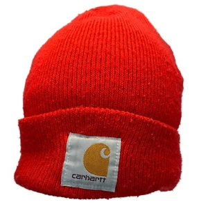 Carhartt Beanie Hat Cap Model No. A18 A18-R67 Bright Orange Adult OSFM - Picture 1 of 5