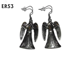 orecchini steampunk Dr Who angelo piangente anallergici acciaio inox #ER53 - Foto 1 di 5