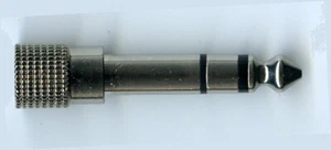 X0405A-CONECTOR JACK M 6,35 a JACK 3,5 H ESTEREO COLOR PLATA - Imagen 1 de 1