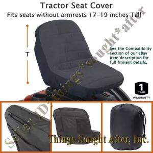 Garden Tractor Lawn Mower Seat Cover for 17-19" Tall Backrest w/o Armrests - Foto 1 di 4