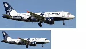 1:200 JC Wings Aurora AIRBUS A319 Passenger Airplane Diecast Aircraft Model - Picture 1 of 1
