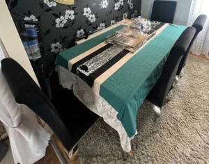 Louis dining table with bench and 4 chairs - Picture 1 of 9