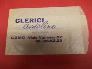 BUSTA PUBBLICITARIA VINTAGE CARTOLERIA CLERICI CARTOLINE COMO - Bild 1 von 2