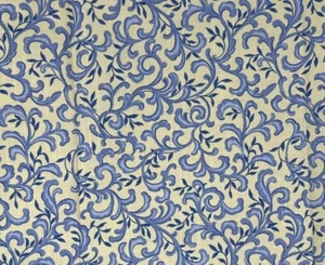 Spectrum Fabric  Designer L 4 Yds W 56" Yellow Blue French Country Decor Drapery - Picture 1 of 3