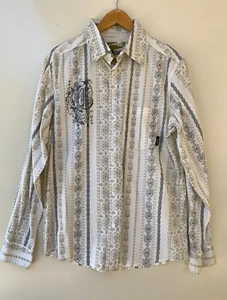 Camisa Globe Talla M Para Hombres Retro Años 90 Manga Larga Informal Abotonada - Imagen 1 de 9