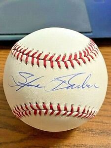 STEVE BARBER SIGNED AUTOGRAPHED OAL BASEBALL!  Orioles, Yankees, Braves, Angels!