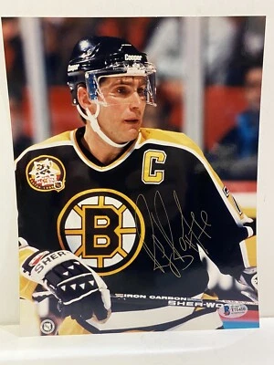 SIGNED BOSTON BRUINS RAY BOURQUE 8x10 PHOTO TOP100 HHOF BSA BECKETT - Image 1 of 3