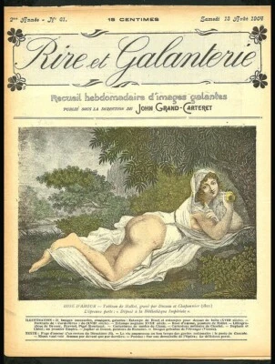 RIRE et GALANTERIE #61 1904 Illustrated HUMOR Paris Morals PROSTITUTION ~ VASTA - Image 1 of 4