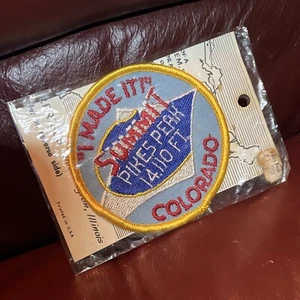 Vintage Pikes Peak Summit Colorado I Made It Souvenir Patch MIP - Bild 1 von 5